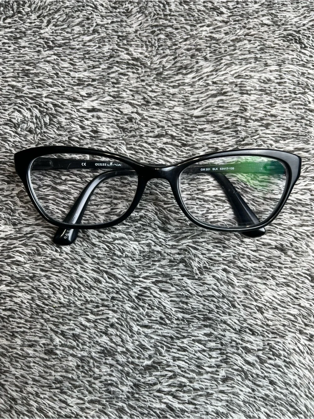 Guess by Marciano Black Cat Eye Eyeglass Frames GM 201 53-17